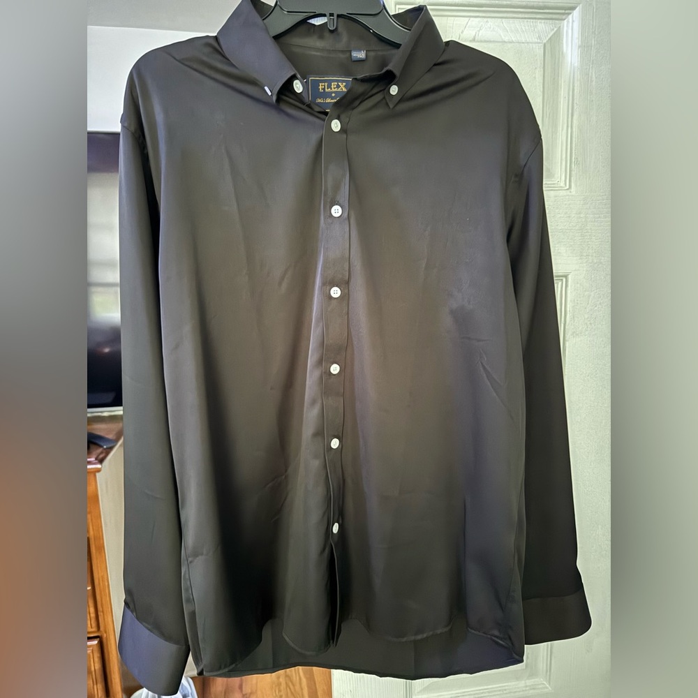 J.Ver Flex Black Button-Up Shirt